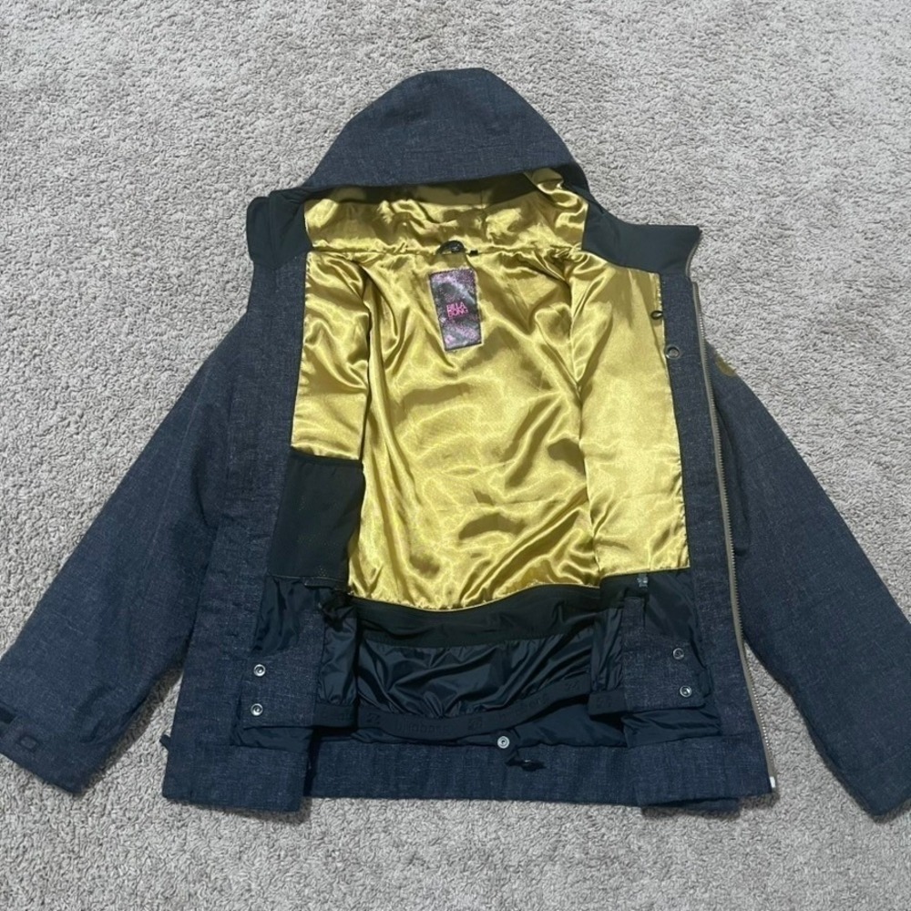 Billabong‎ Jacket Womens Medium Gray Tara Dakides Hooded Ski Snowboard Outerwear - Picture 7 of 12